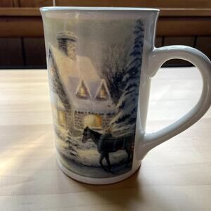 Thomas Kinkade Mug Memories of Christmas 2001 cup